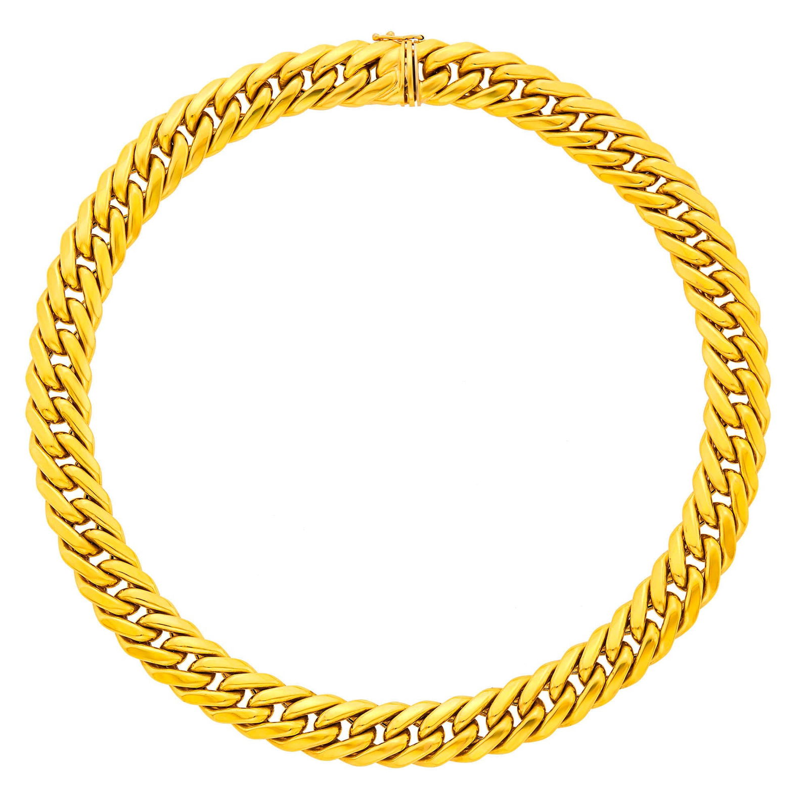 Gold Curb Link Necklace (1 of 1)