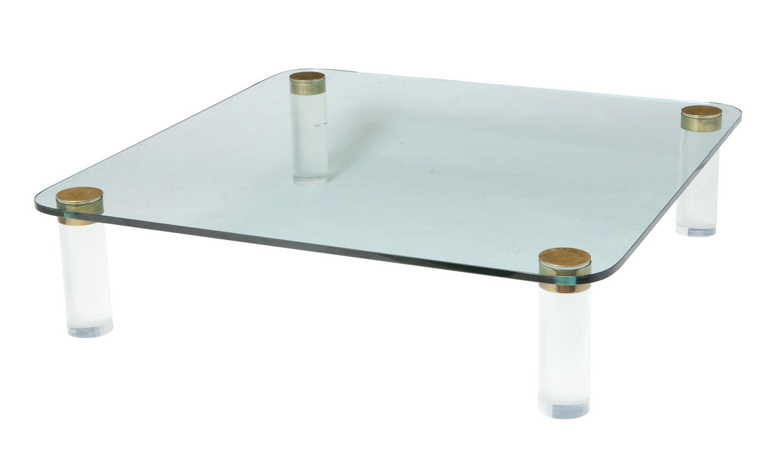 Modern Glass and Acrylic Square Low Table (1 of 5)