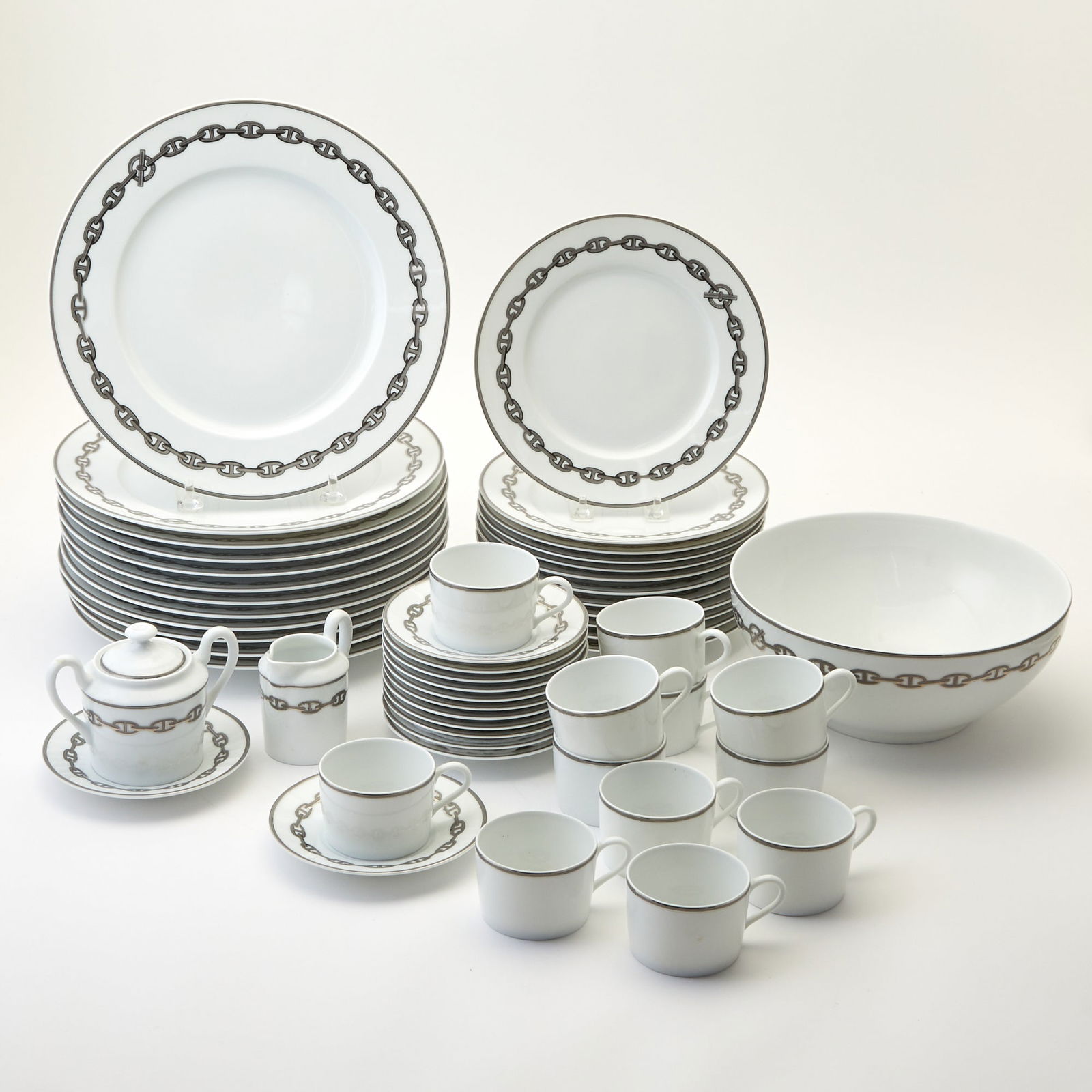 Hermes Porcelain "Chaine de'Ancre" Dinner Service (1 of 4)