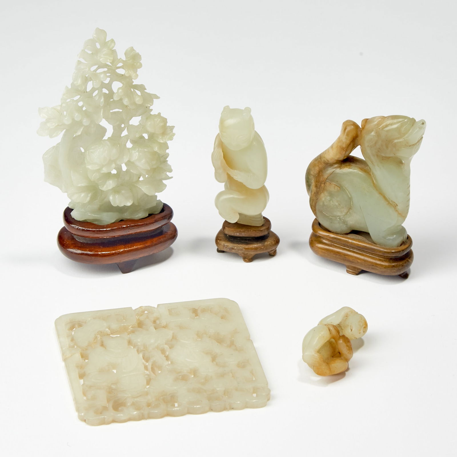 Five Chinese Jade Carvings Qing Dynasty (1 of 6)