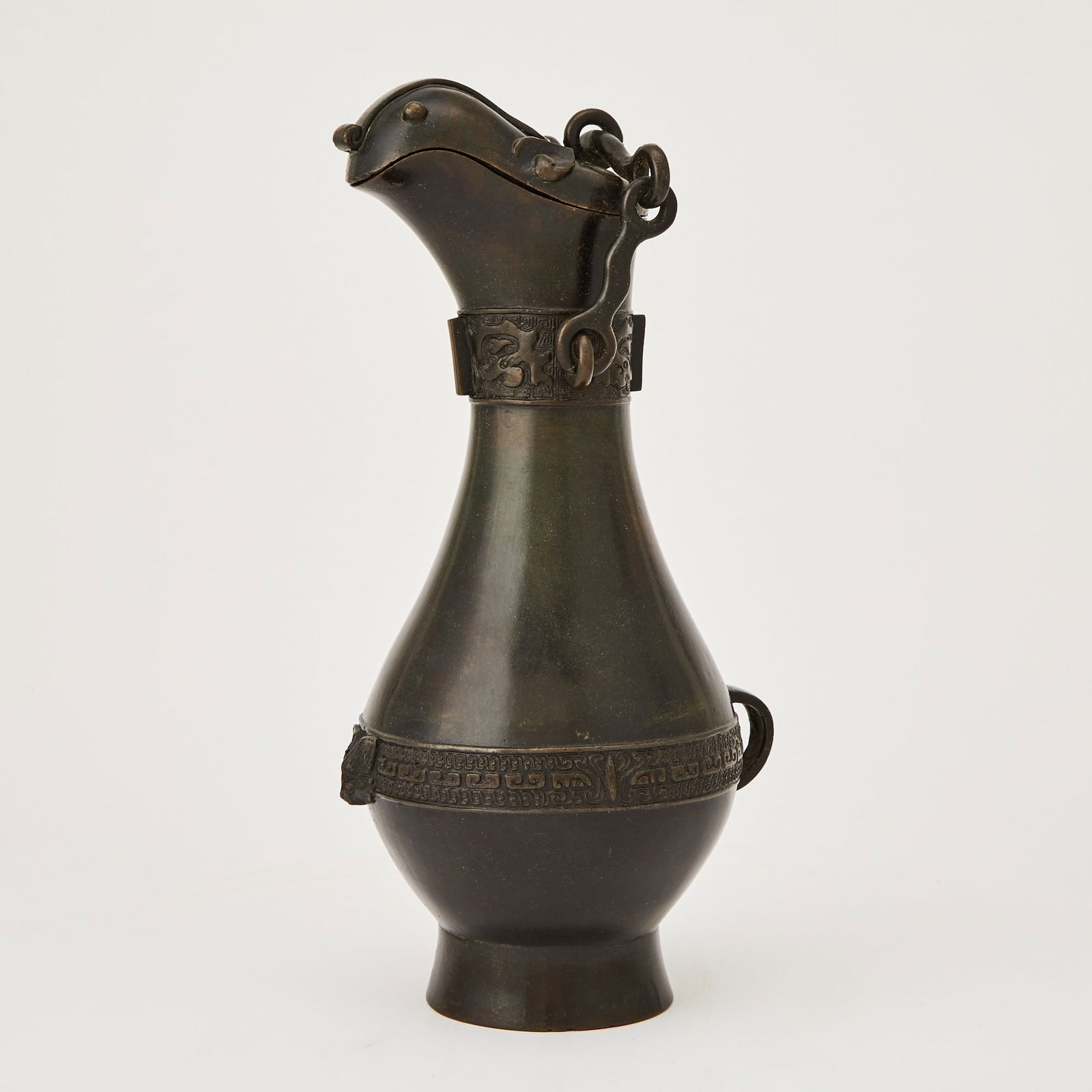 A Chinese Archaistic Bronze Pouring Vessel 19th century (1 of 5)