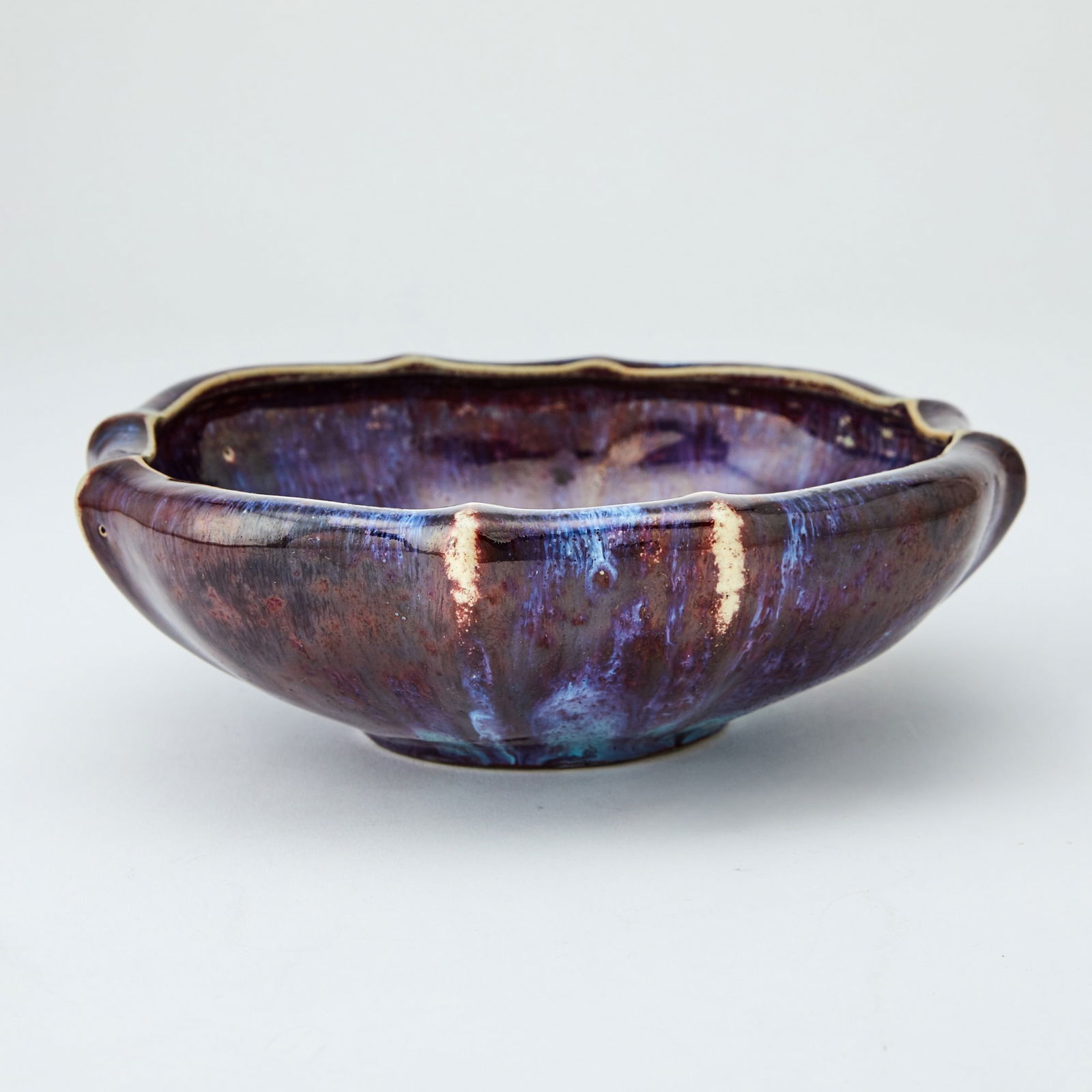 A Chinese Jun Type Fluted Porcelain Bowl Mid-Qing Dynasty (1 of 4)