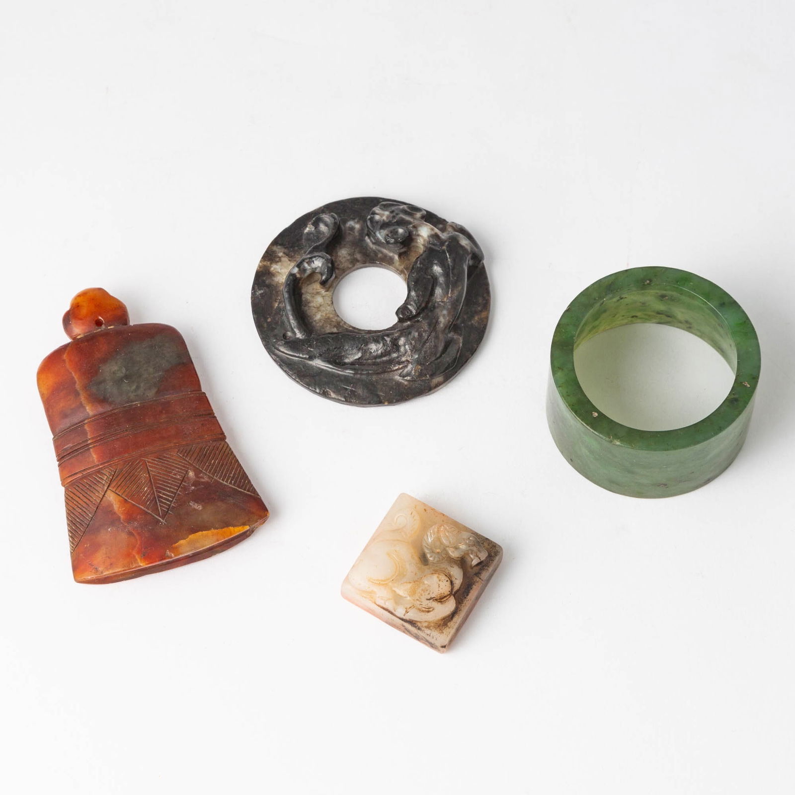 A Group of Four Chinese Jade Articles Ming - Qing Dynasty (1 of 5)