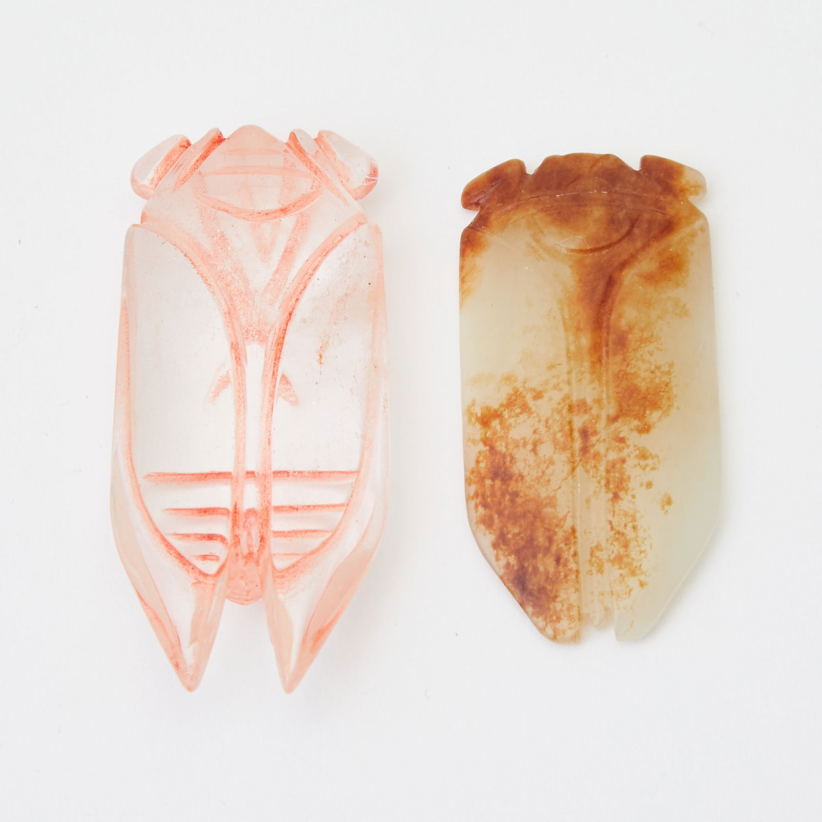 Two Chinese Carvings of Cicadas Qing Dynasty (1 of 3)