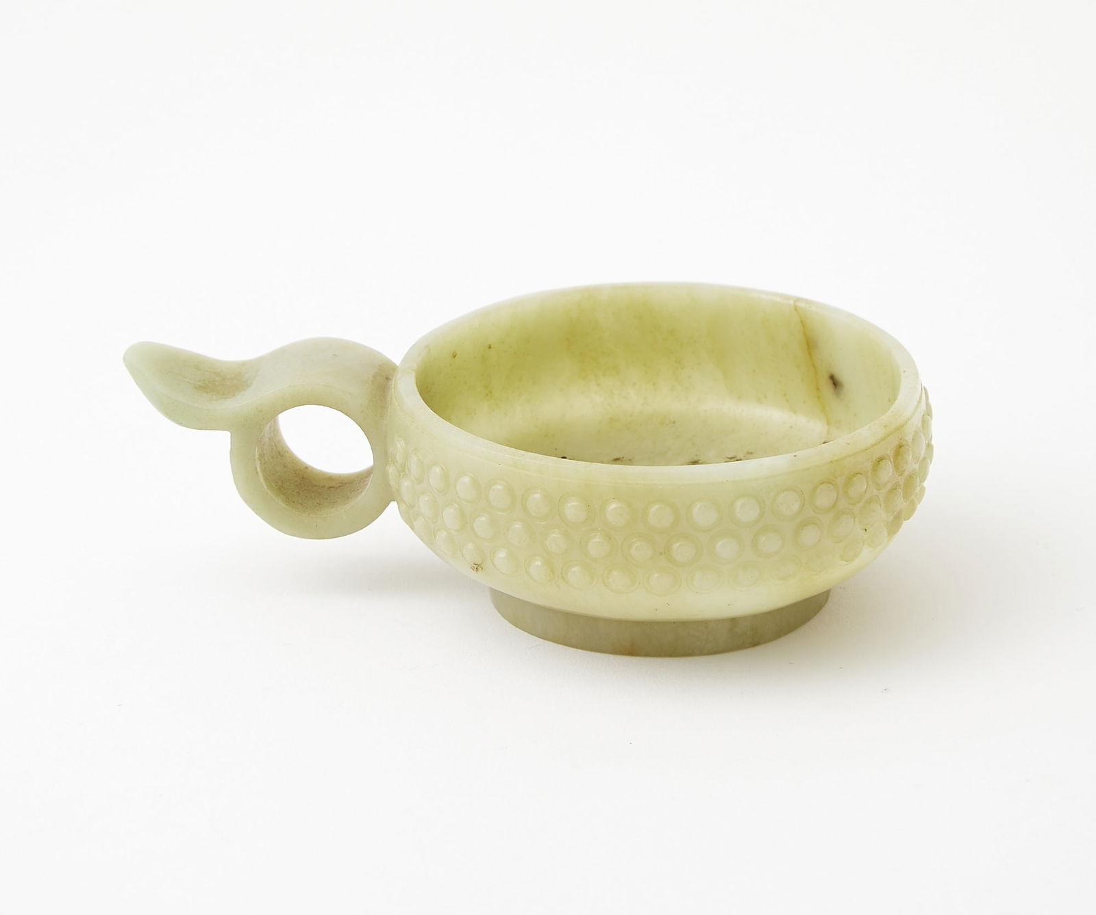 A Chinese Archaistic Greyish Green Jade Cup Qing Dynasty (1 of 4)