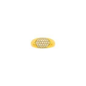 Bulgari Gold and Diamond Bombé Ring, France