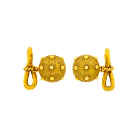 Tiffany & Co., Schlumberger Pair of Gold Cufflinks
