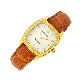 David Yurman Gold, Mother-of-Pearl and Diamond 'Thoroughbred' Wristwatch, Ref. 1708/T303-S88