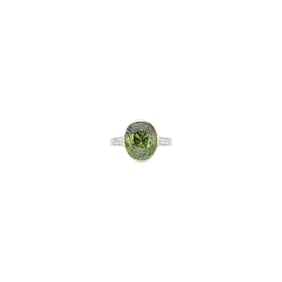White Gold, Alexandrite and Diamond Ring