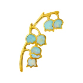 Tiffany & Co. Gold and Opal Bell Flower Brooch