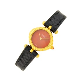 Van Cleef & Arpels Gold and Coral Wristwatch