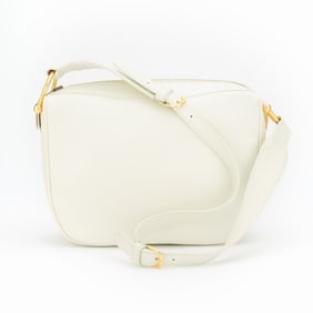 Gucci Vintage White Leather Horsebit Bag