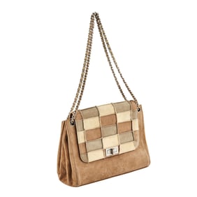Chanel Suede Patchwork Shoulder Bag