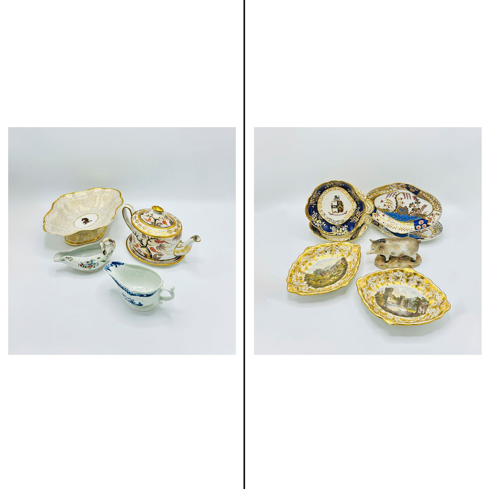 Group of English Porcelain Table Articles 18th and 19th centuries (1 of 20)