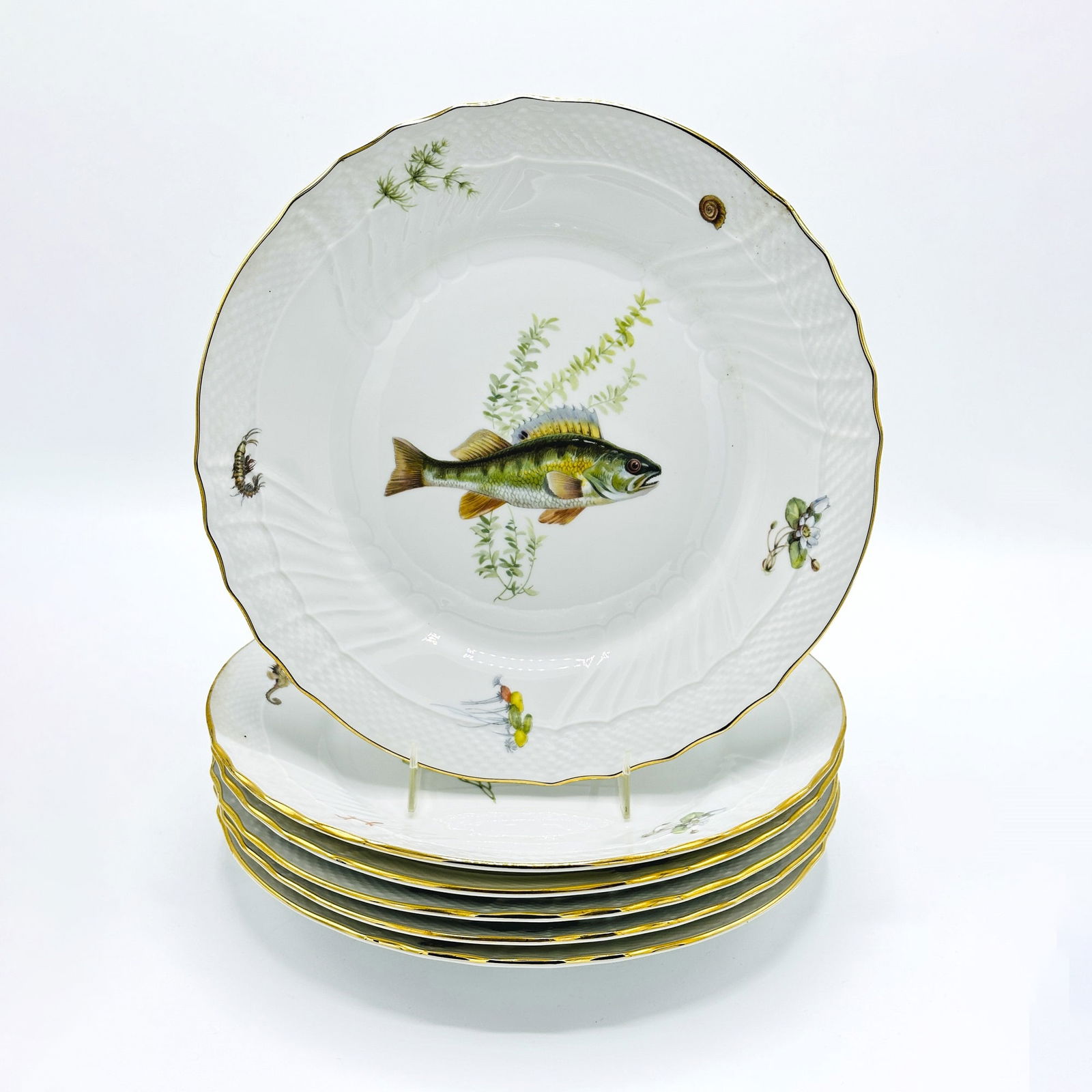 Set of Six Richard Ginori Fish Plates Italy, 20th Century (1 of 7)