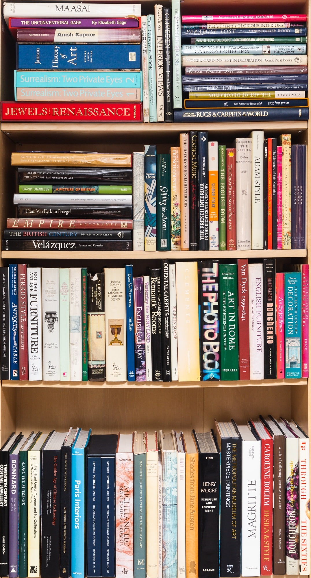 A large group of coffee table and reference books on the arts, design, and interiors (1 of 1)