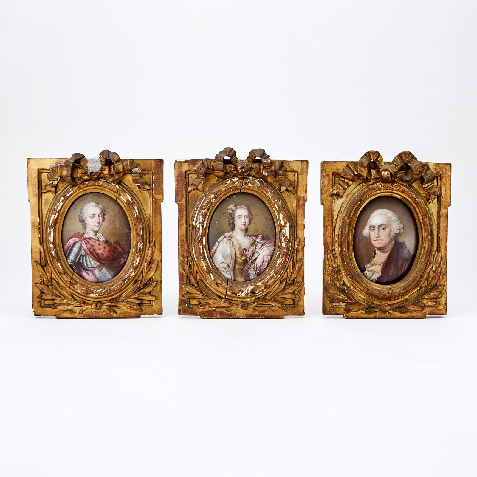 Three Hand-Painted Porcelain Portrait Plaques 19th Century (1 of 5)