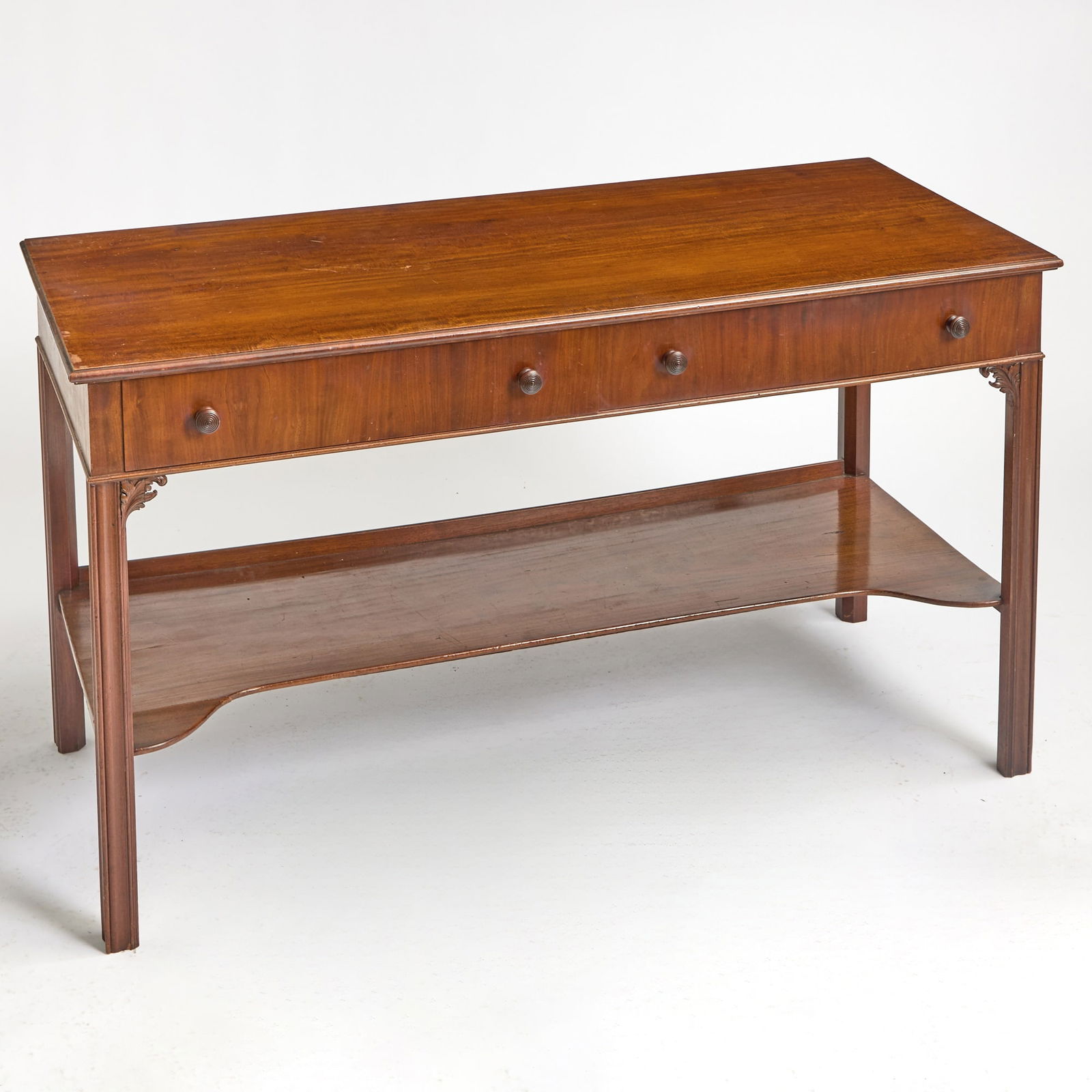 George III Style Mahogany Library Table 19th Century (1 of 5)