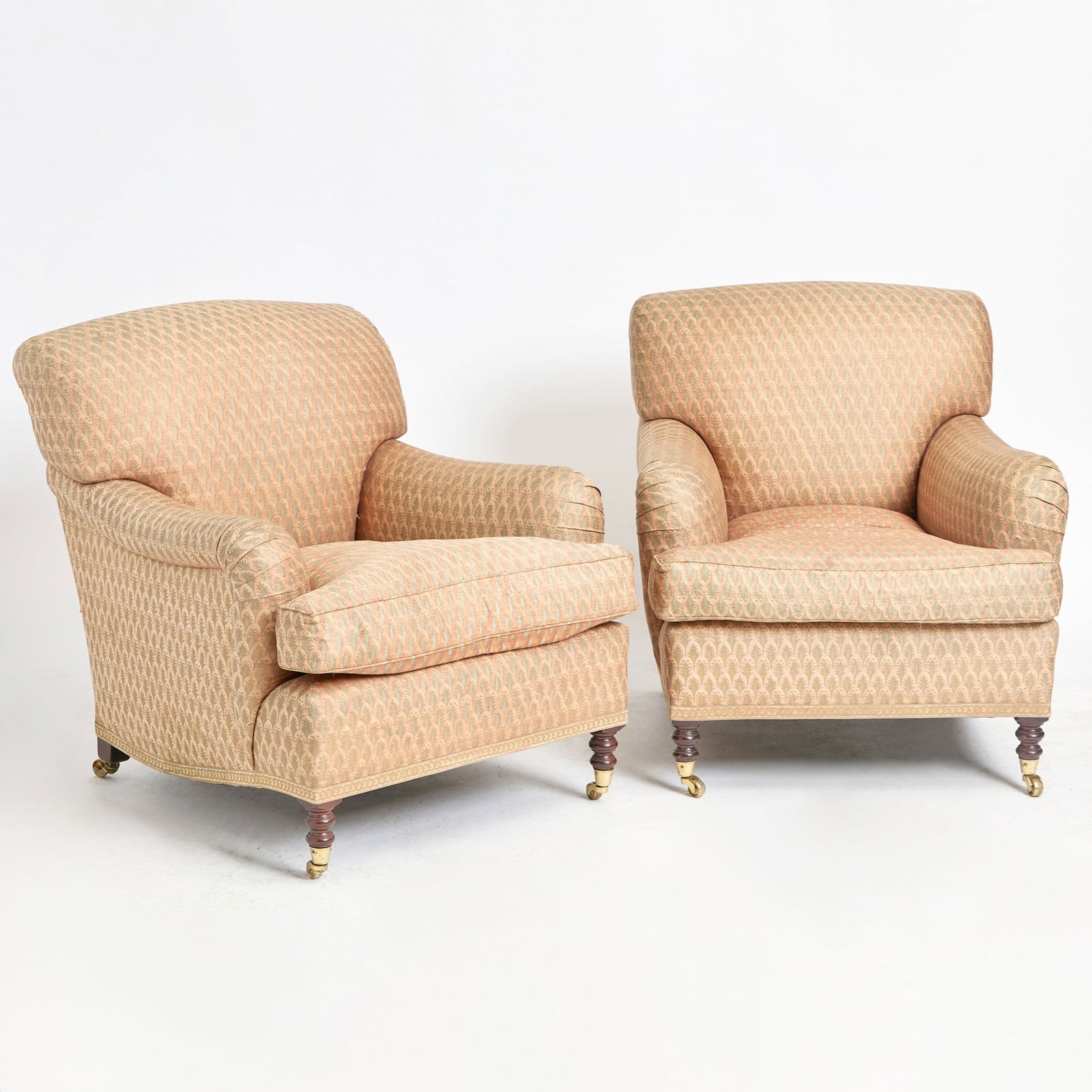 Pair of Regency Style Upholstered Club Chairs (1 of 5)