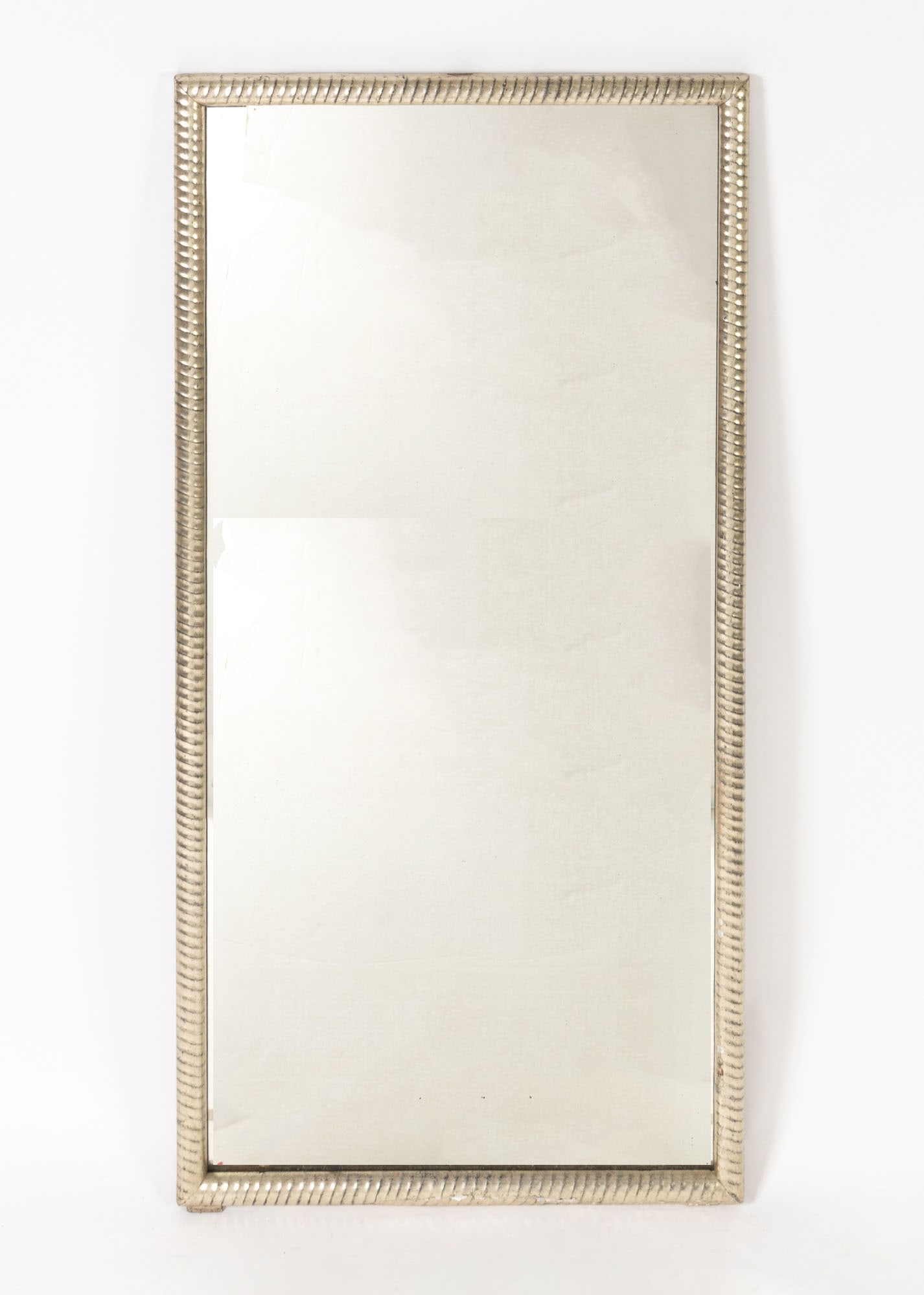 Rope Twist Silvered Wood Rectangular Mirror (1 of 3)