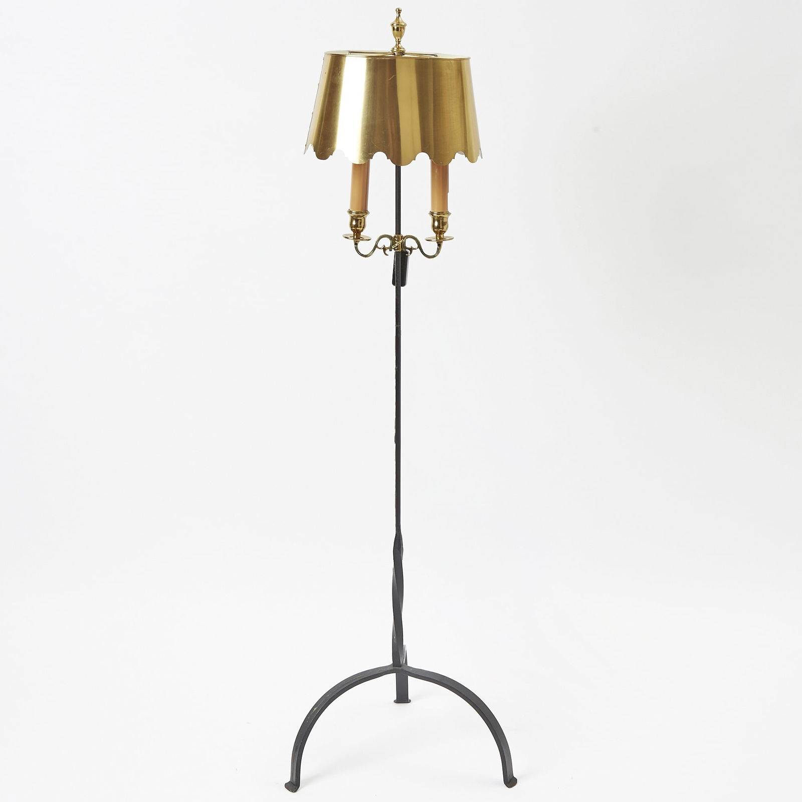 Fortuny Wrought-Iron and Brass Floor Lamp (1 of 4)