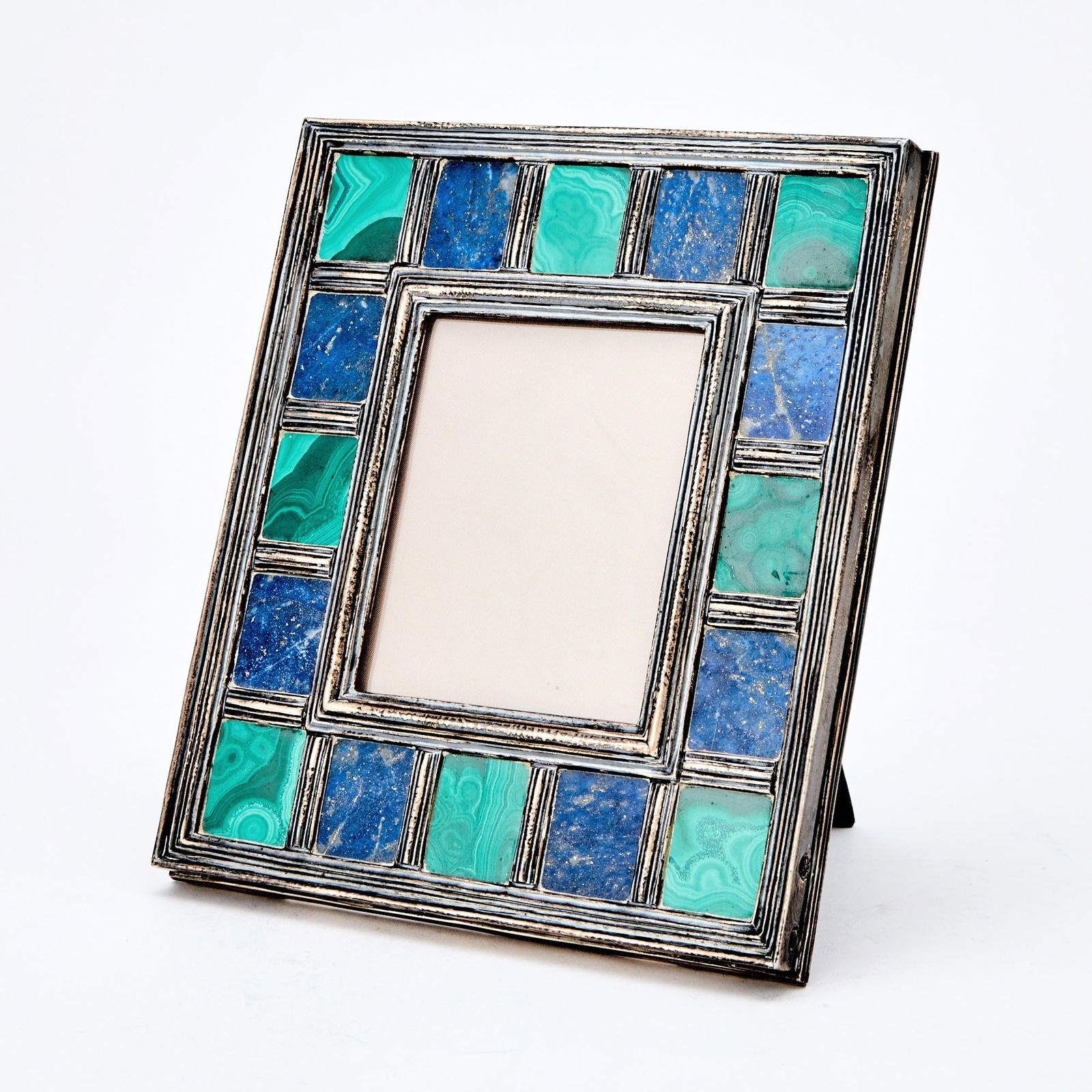 Buccellati Sterling Silver Hardstone Mounted Frame 20th Century (1 of 4)