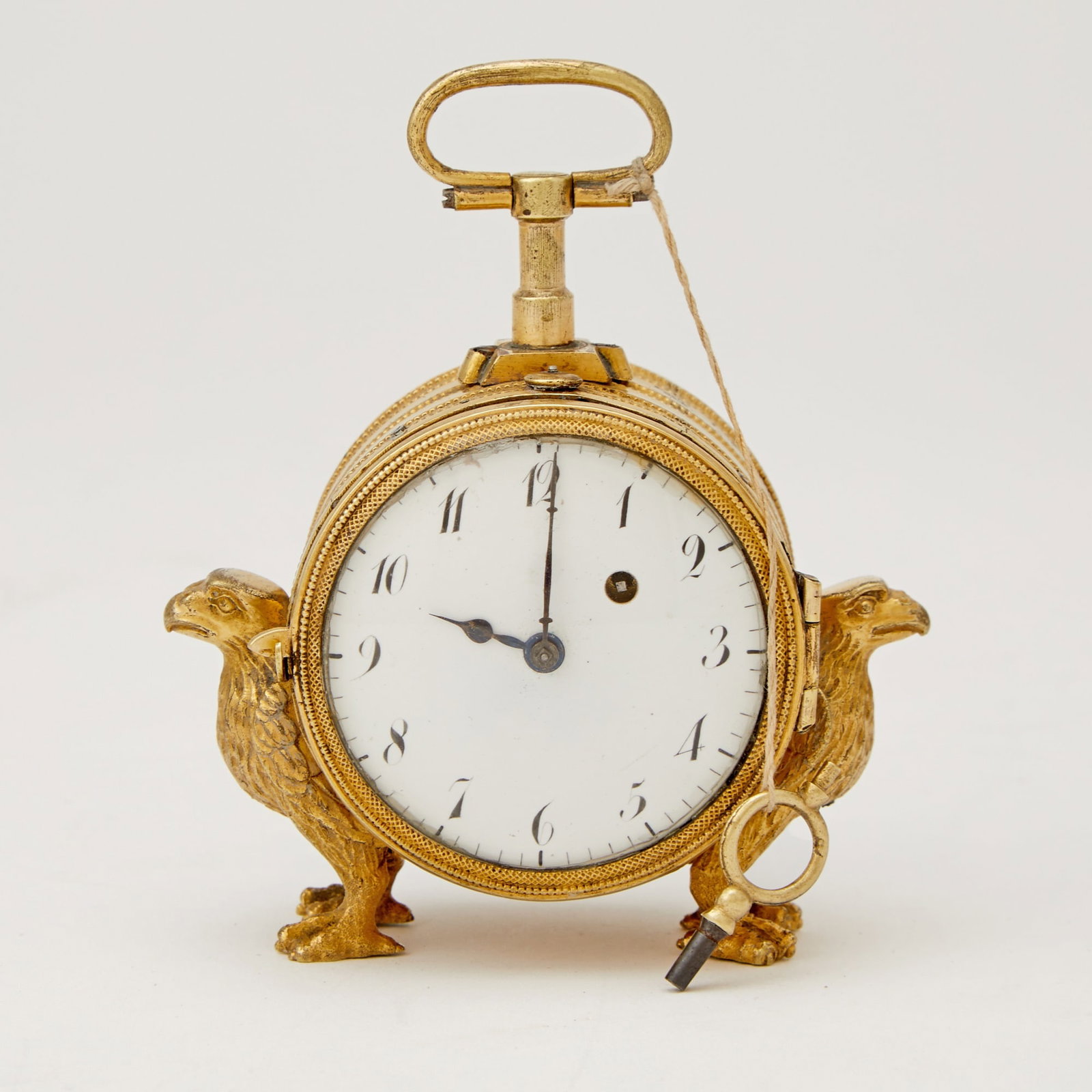 Continental Gilt-Metal Desk Clock (1 of 3)