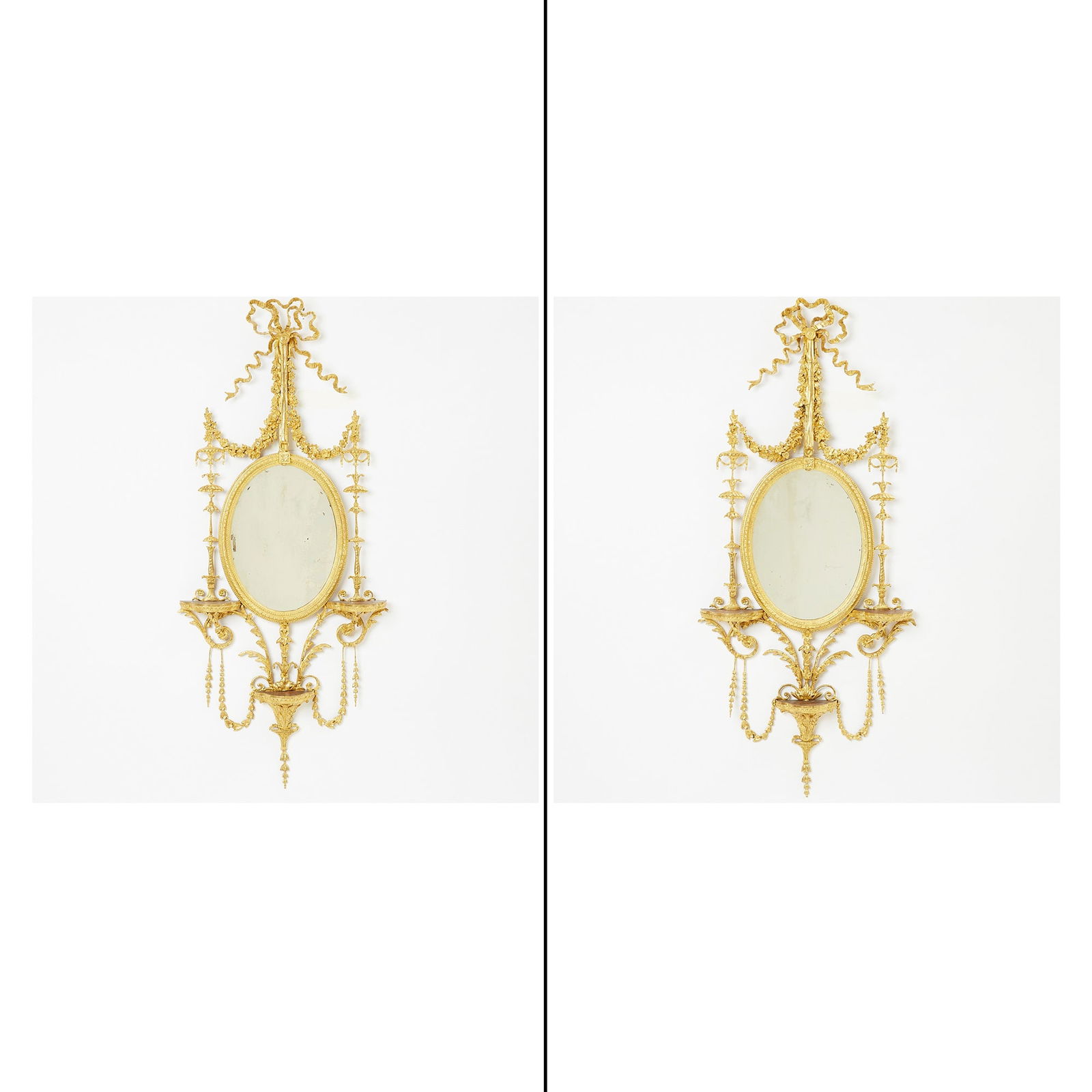 Pair of George III Style Giltwood and Composition Mirrors (1 of 7)