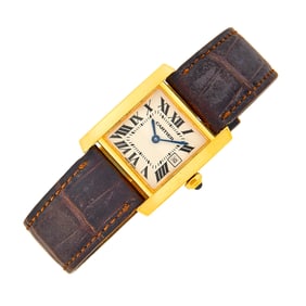 Cartier Gold 'Tank Francaise' Wristwatch, Ref. 2466