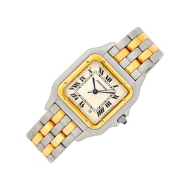 Cartier Stainless Steel and Gold 'Panthère' Wristwatch, Ref. W25028B6