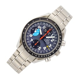 Omega Gentleman's Stainless Steel 'Speedmaster Calendar Chronograph' Wristwatch, Ref. 35205300