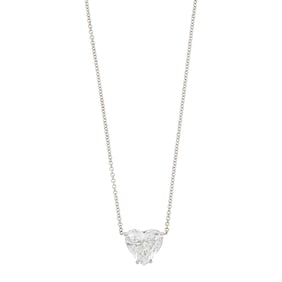 White Gold and Diamond Pendant-Necklace