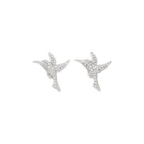 Tiffany & Co. Platinum and Diamond Hummingbird Pins
