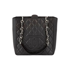 Chanel Black Caviar Leather Tote Bag