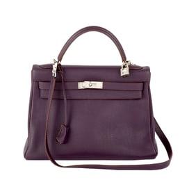 Hermès Ultra Violet Fijord Leather 'Kelly' 32 Bag