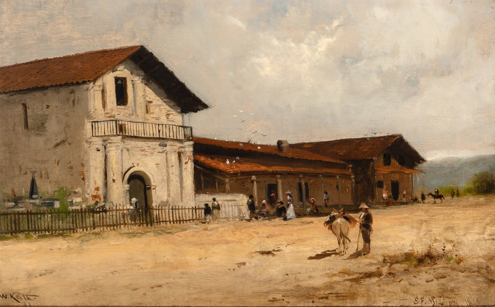 William Keith: Scottish/American, 1838-1911Mission Dolores, 1891Signed W. Keith. and dated 91 (ll); inscribed S. F. Mission and dated indistinctly (lr)<