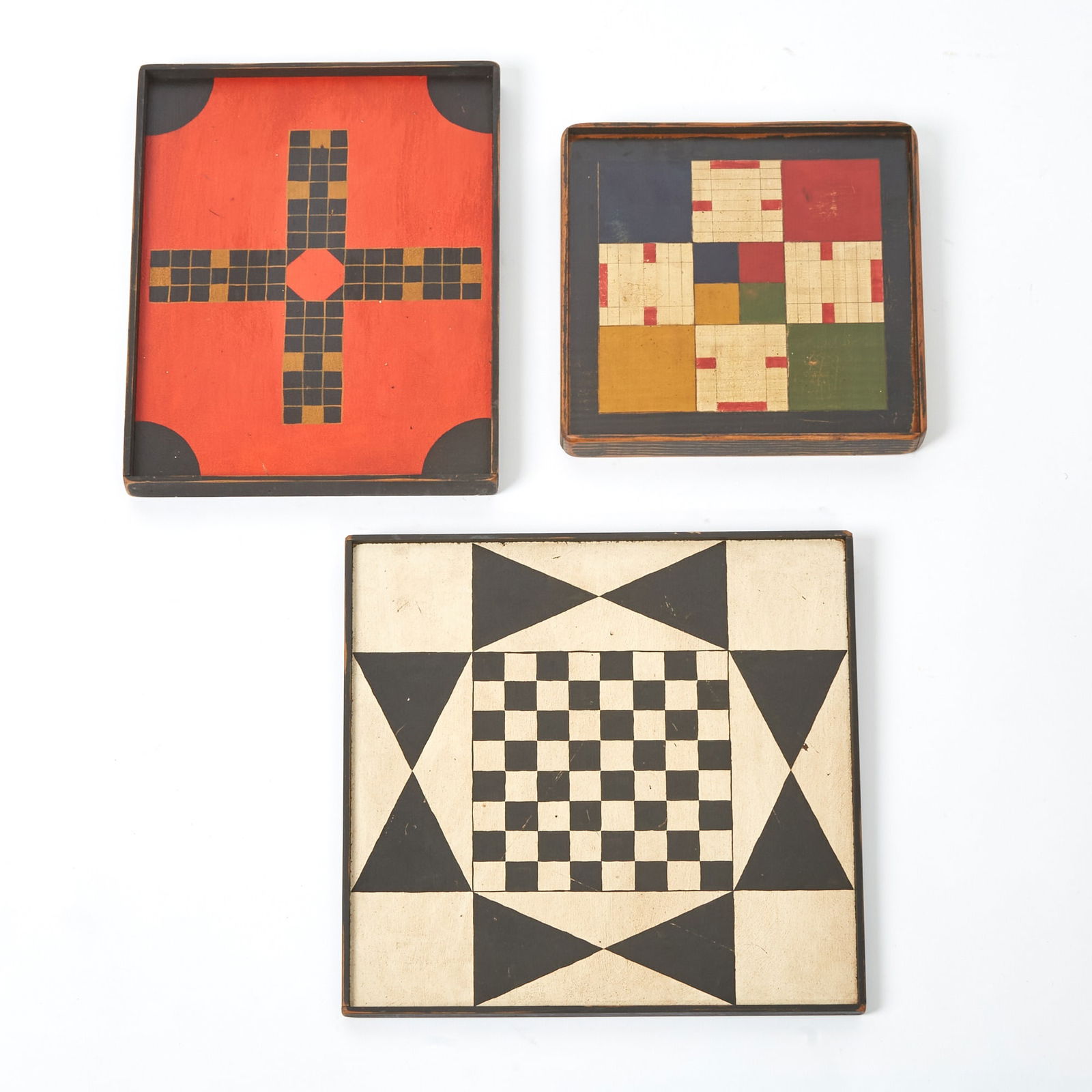 Three Painted Wood Gameboards Late 20th/21st Century (1 of 3)