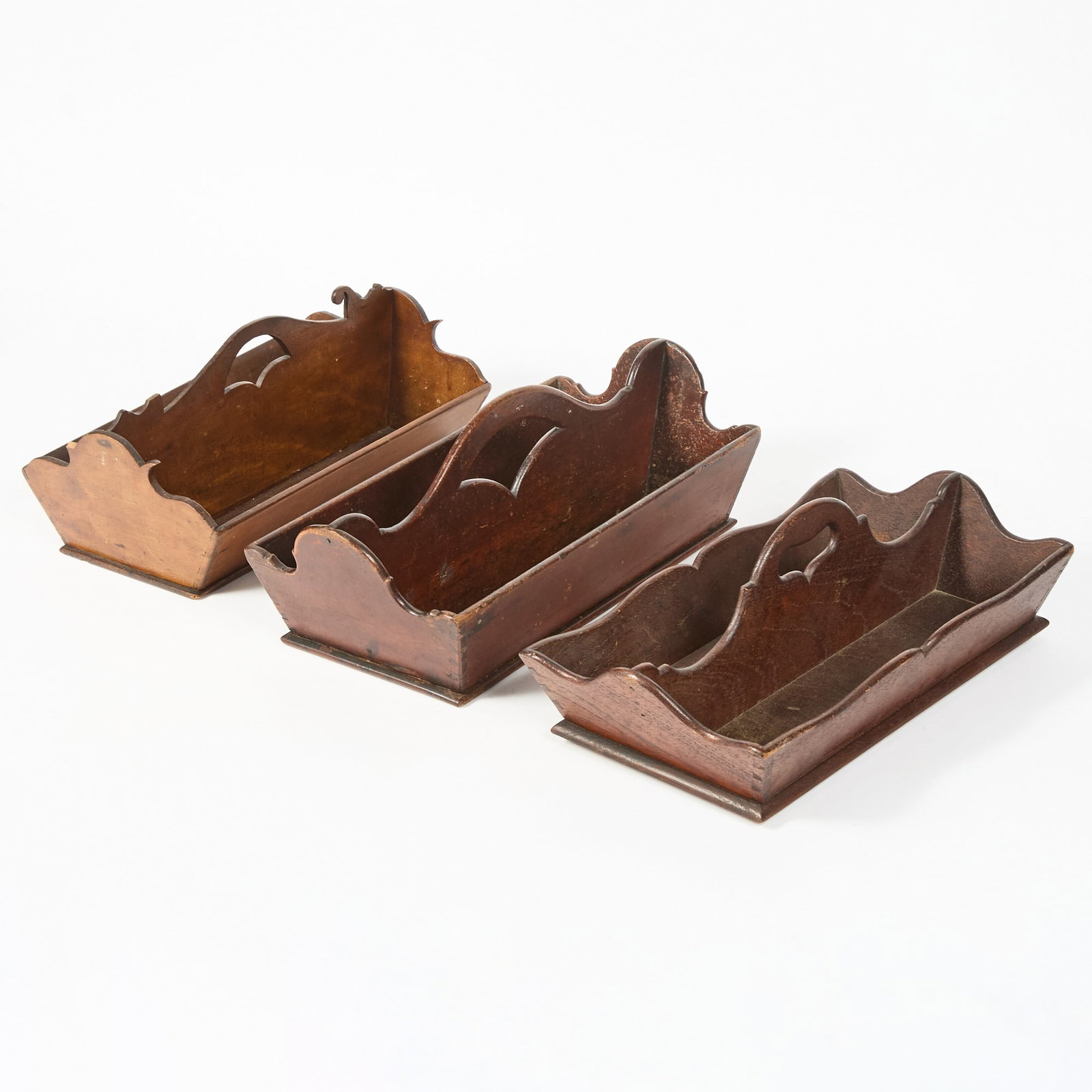 Three Mahogany or Walnut Cutlery Boxes America, late 19th century (1 of 5)