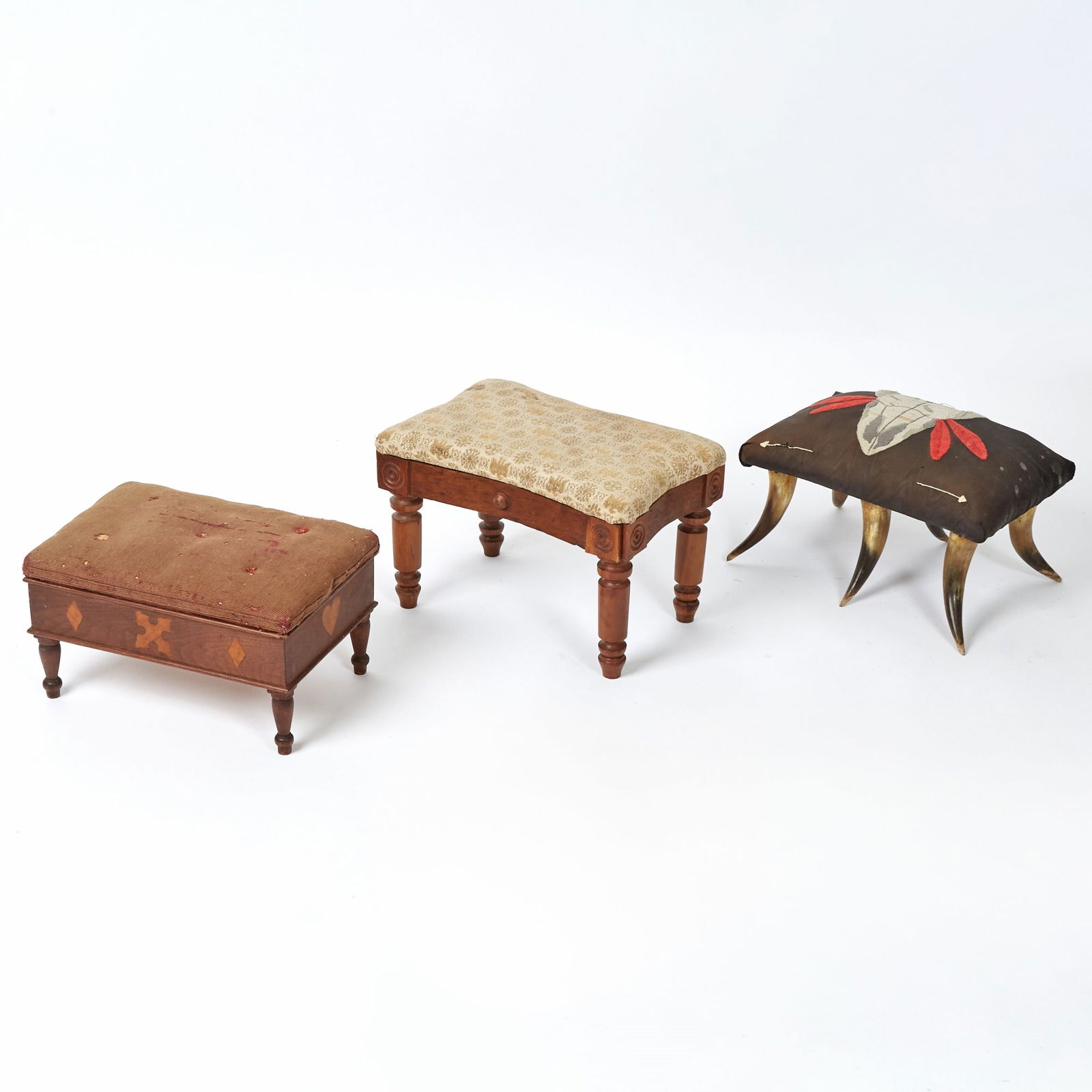 Three Small Stools America, mid to late 19th century (1 of 4)