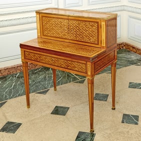 Louis XVI Gilt Bronze Mounted Parquetry Bonheur du Jour
