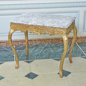 Regence Giltwood Marble Top Center Table 18th Century