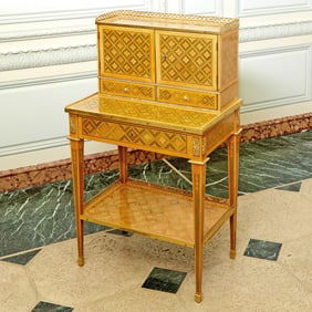 Louis XVI Parquetry Table à Écrire / Bonheur du Jour