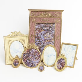 Group of Louis XVI Style Gilt Metal Picture Frames 20th Century