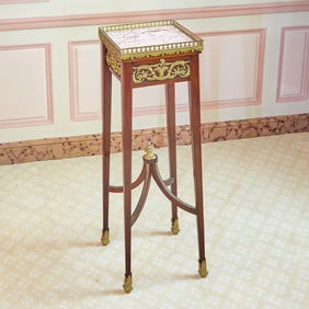 Louis XVI Style Gilt Bronze Mounted Mahogany Stand