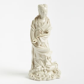 Chinese Dehua Porcelain Figure of Guanyin 19th-20th century