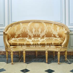 Louis XVI Carved Giltwood Upholstered CanapÃ© Jean-Jacques Pothier, Paris, 1770s