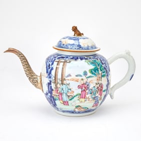 Chinese Export Porcelain Teapot 18th Century