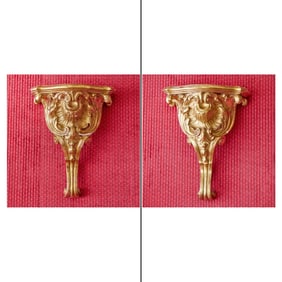 Pair of Louis XV Style Giltwood Wall Brackets