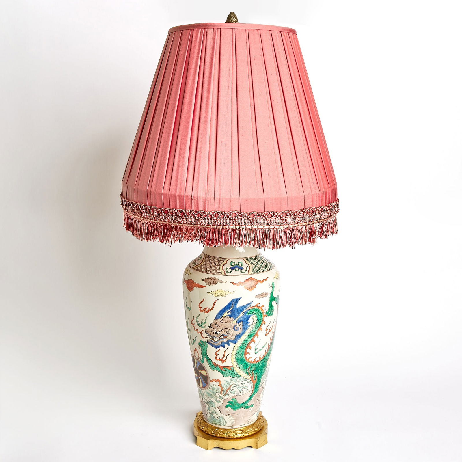 Chinese Transitional-Style Dragon Vase, as Lamp (1 of 5)