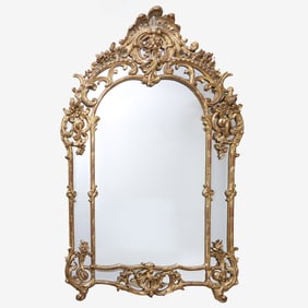 Regence Style Giltwood Border Glass Mirror